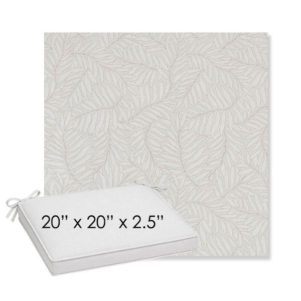 Picture of Lively Parchment | Sunbrella® 20" x 20" x 3" Outdoor Dining Cushion
