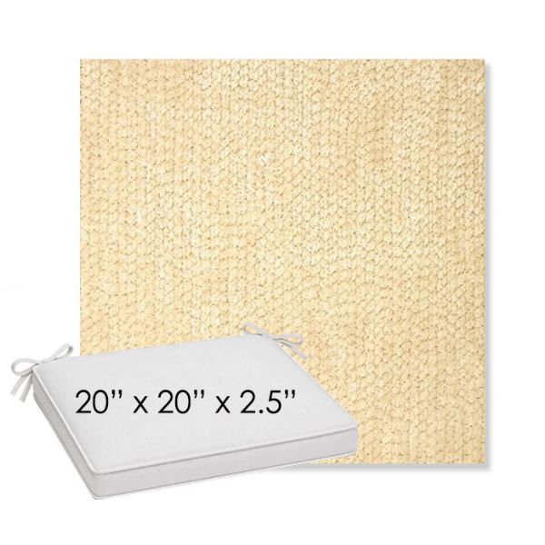 Picture of Margo Parchment | Sunbrella® 20" x 20" x 3" Outdoor Dining Cushion