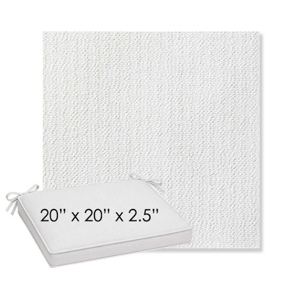 Picture of Momento Snow | Sunbrella® 20" x 20" x 3" Outdoor Dining Cushion