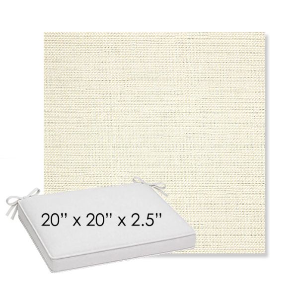Picture of Piazza Parchment | Sunbrella® 20" x 20" x 3" Outdoor Dining Cushion