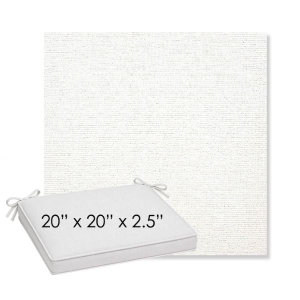 Picture of Platform Salt | Sunbrella® 20" x 20" x 3" Outdoor Dining Cushion