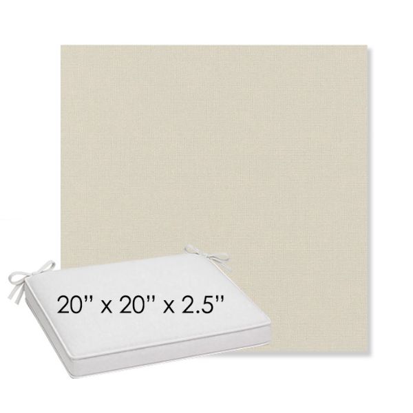 Picture of Play Snow | Sunbrella® 20" x 20" x 3" Outdoor Dining Cushion