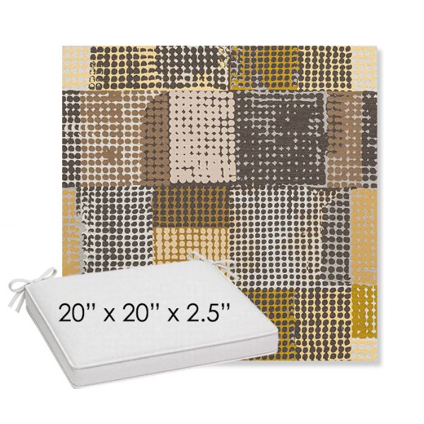 Picture of Pop Corn | Sunbrella® 20" x 20" x 3" Outdoor Dining Cushion