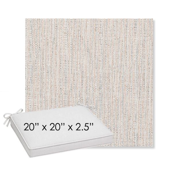 Picture of Poros Sky | Sunbrella® 20" x 20" x 3" Outdoor Dining Cushion