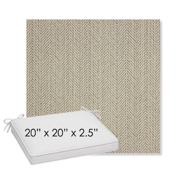 Picture of Posh Ash | Sunbrella® 20" x 20" x 3" Outdoor Dining Cushion