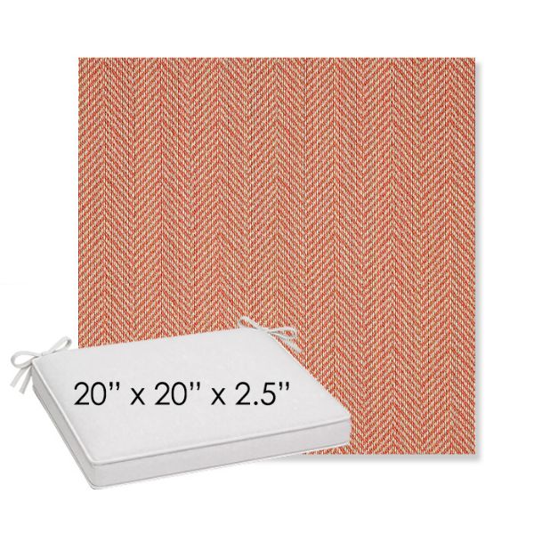Picture of Posh Coral | Sunbrella® 20" x 20" x 3" Outdoor Dining Cushion