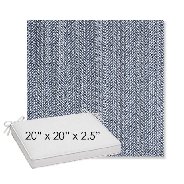 Picture of Posh Sapphire | Sunbrella® 20" x 20" x 3" Outdoor Dining Cushion