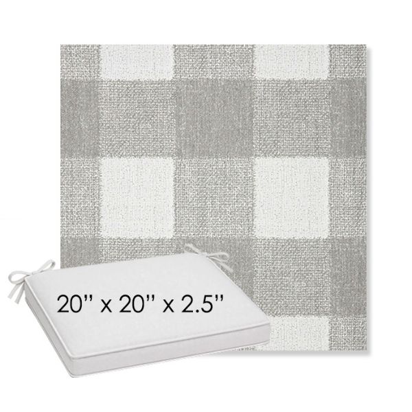 Picture of Preso Pebble | Sunbrella® 20" x 20" x 3" Outdoor Dining Cushion