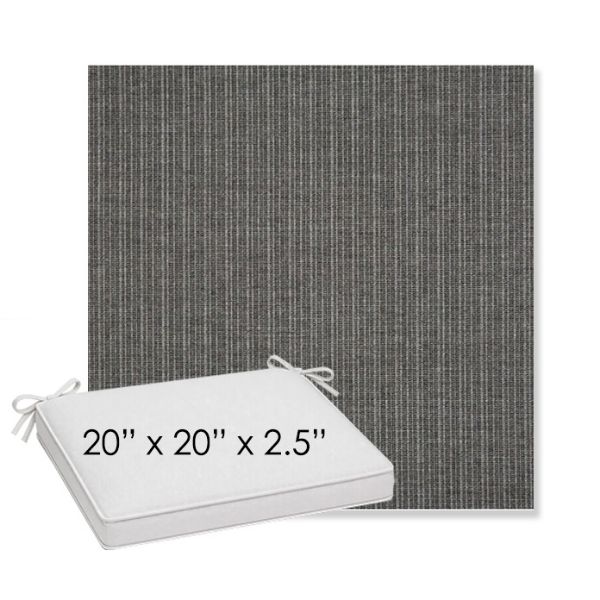 Picture of Proven Charcoal | Sunbrella® 20" x 20" x 3" Outdoor Dining Cushion