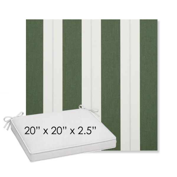 Picture of Relate Ivy | Sunbrella® 20" x 20" x 3" Outdoor Dining Cushion