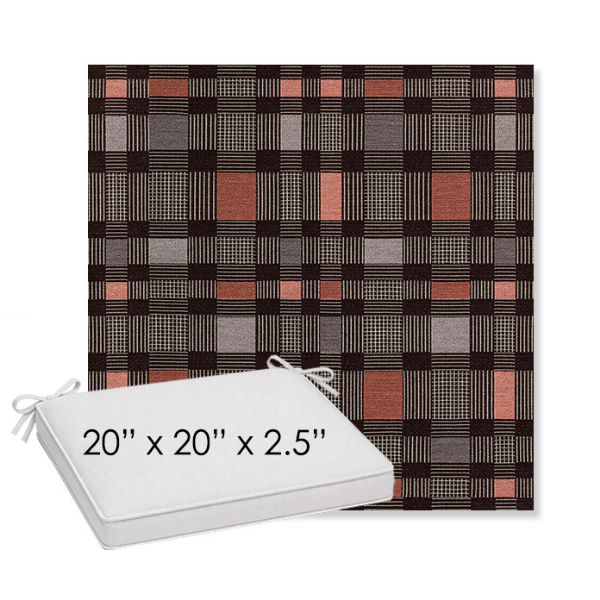 Picture of Rubix Huckleberry | Sunbrella® 20" x 20" x 3" Outdoor Dining Cushion