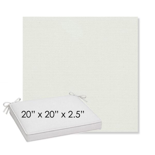 Picture of Sailcloth Salt | Sunbrella® 20" x 20" x 3" Outdoor Dining Cushion