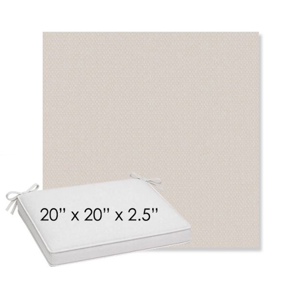 Picture of Shelter White | Sunbrella® 20" x 20" x 3" Outdoor Dining Cushion