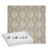 Picture of Spinner Diamond Pebble | Sunbrella® 20" x 20" x 3" Outdoor Dining Cushion