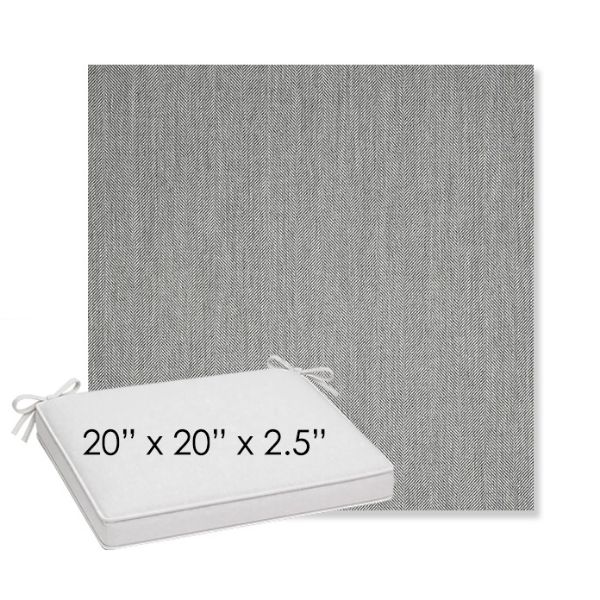 Picture of Switch Silver | Sunbrella® 20" x 20" x 3" Outdoor Dining Cushion