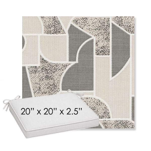 Picture of Territory Tin | Sunbrella® 20" x 20" x 3" Outdoor Dining Cushion
