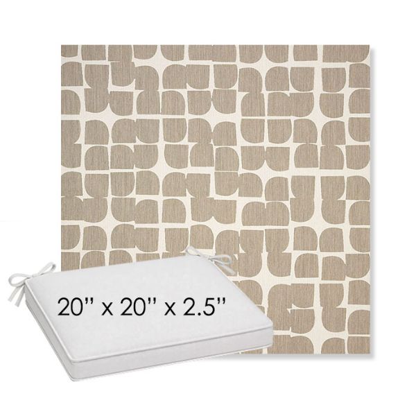 Picture of Toggle Driftwood | Sunbrella® 20" x 20" x 3" Outdoor Dining Cushion