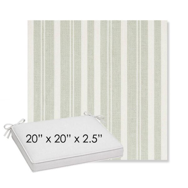 Picture of Tranquil Sage | Sunbrella® 20" x 20" x 3" Outdoor Dining Cushion