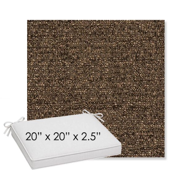 Picture of Tundra Bark | Sunbrella® 20" x 20" x 3" Outdoor Dining Cushion