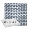 Picture of Underline Denim | Sunbrella® 20" x 20" x 3" Outdoor Dining Cushion