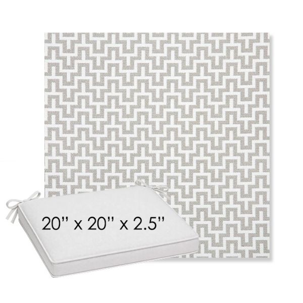 Picture of Underline Dove | Sunbrella® 20" x 20" x 3" Outdoor Dining Cushion