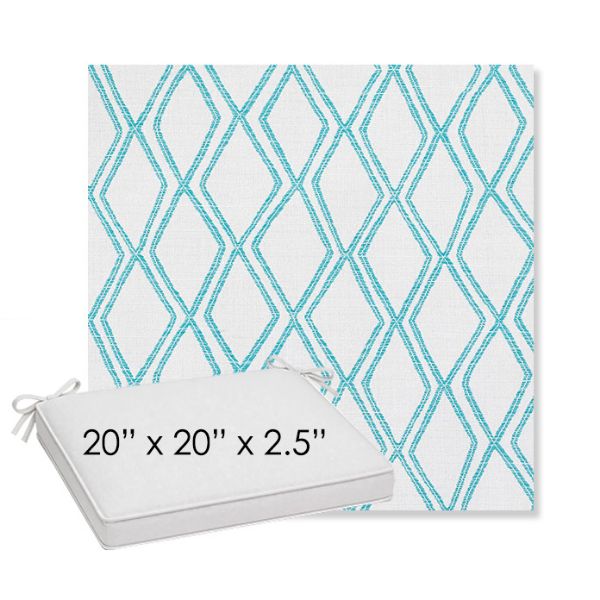 Picture of Voyage Breeze | Sunbrella® 20" x 20" x 3" Outdoor Dining Cushion