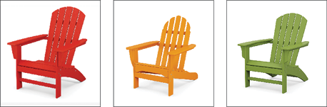 Polywood Adirondack Chair Cushions in Sunbrella Fabrics