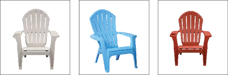 Resin or injection molded adirondack chairs