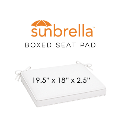 19" x 18" x 2.5" Thick Outdoor Dining Chair Seat Cushion – Sunbrella® Fabrics
