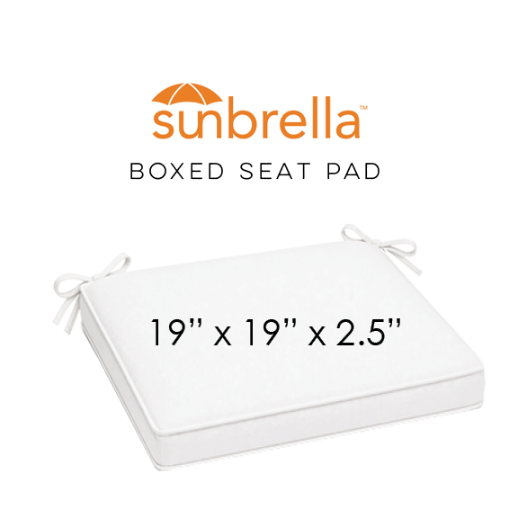 19" x 19" x 2.5" Thick Outdoor Dining Chair Seat Cushion