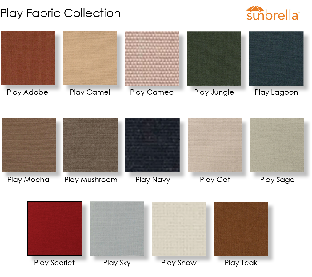 Sunbrella Play Fabrics - Top Quality Fabrics for Cushions that are more affordable.